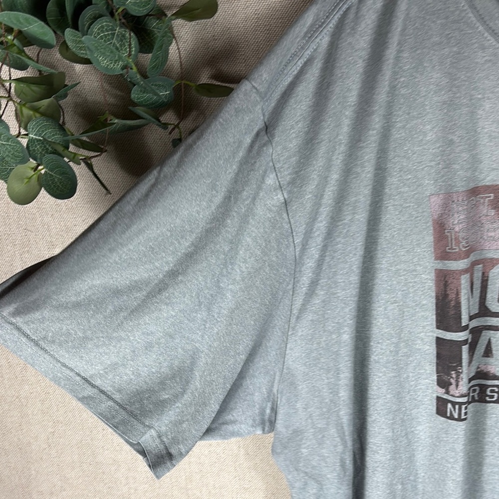 The North Face Gray Blue Short Sleeve Tee Casual Crew Neck XXL - Picture 3 of 10